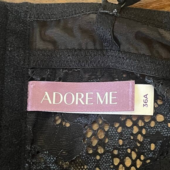 ADORE ME Jetblack Pushup Demi Lace Bra New with Tag Size 36A - Picture 9 of 11